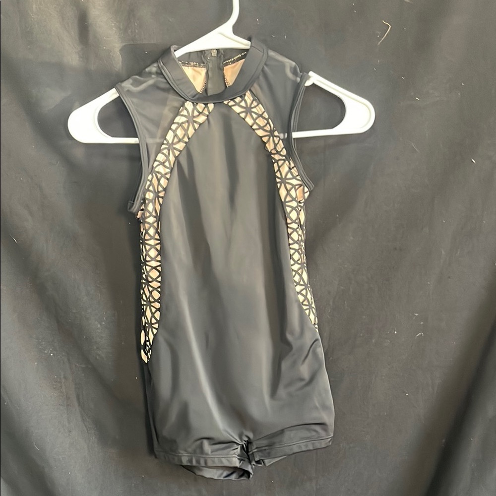 Weissman Kids Dance Costume in Black and Gold